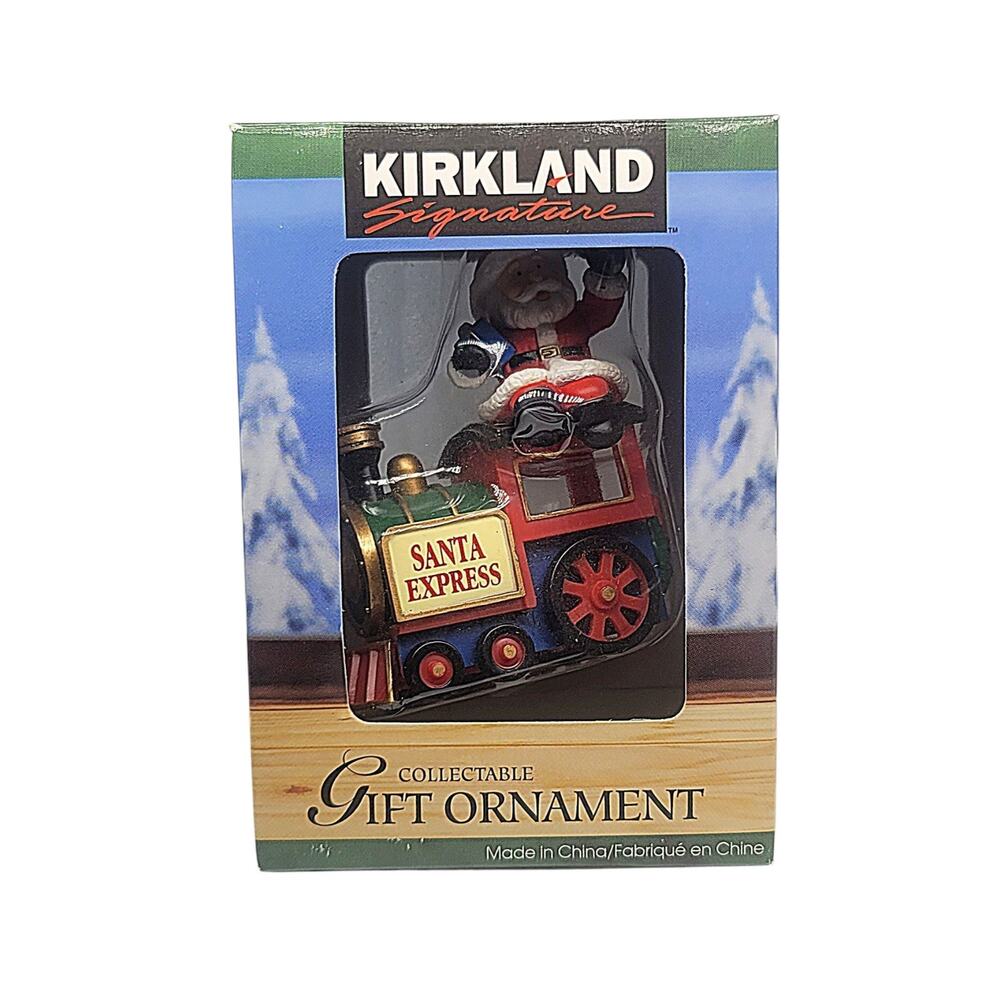 Vtg 1997 Westmar Santa Express Christmas Ornament Santa Train Bell Present EUC